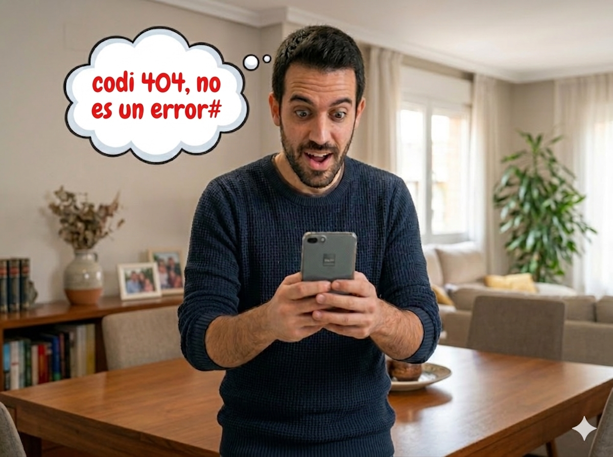 Sorprès mirant el telèfon missatge estrany